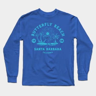 Vintage Butterfly Beach Surfing // Retro California Beach Santa Barbara 1988 Long Sleeve T-Shirt